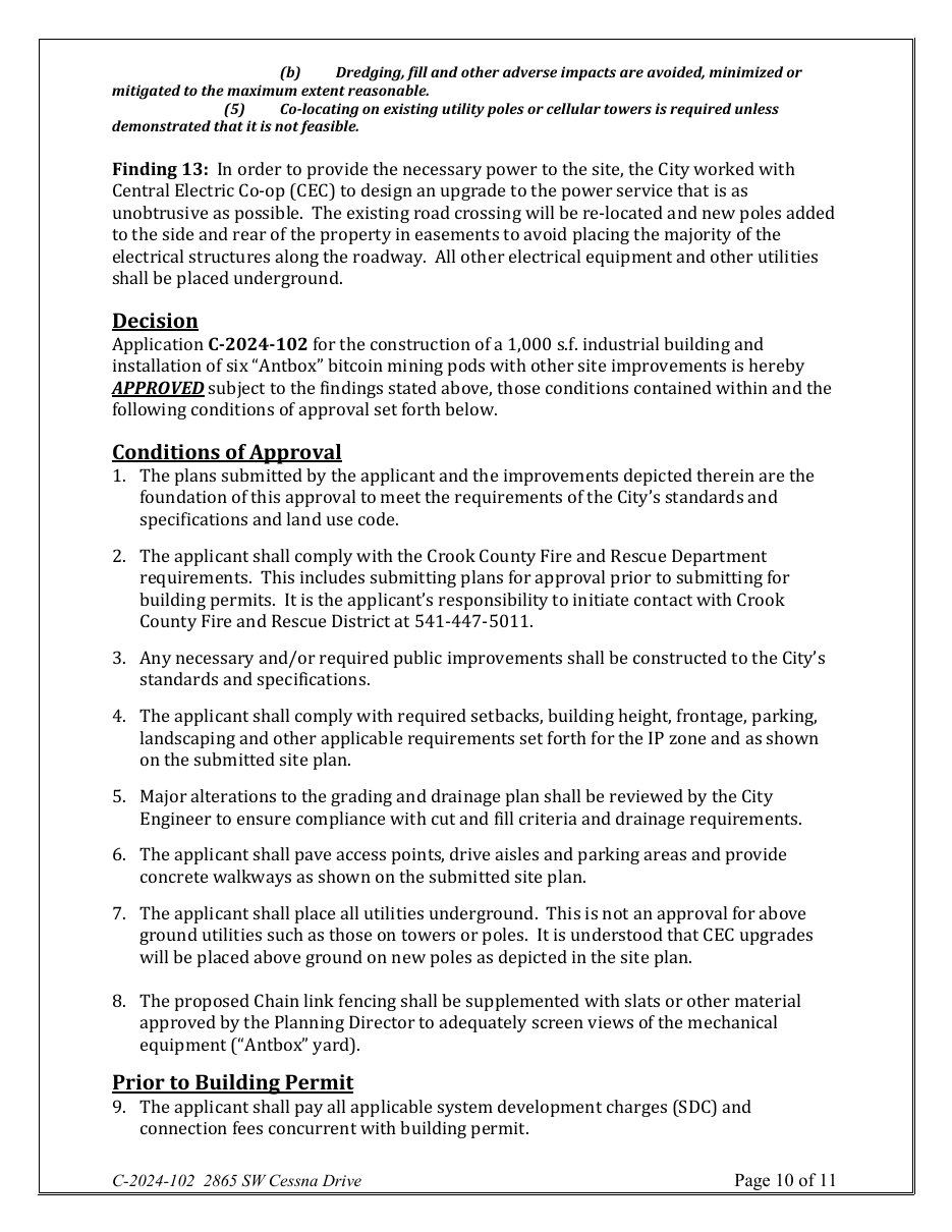 Décision C-2024-102 : APPROVED